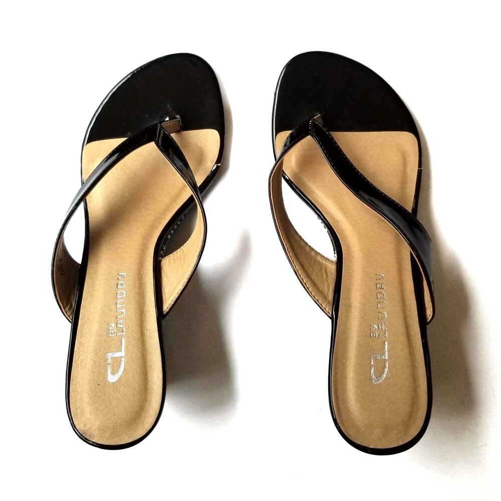 CL by Laundry Tawny Wedge Slide NWOT Sz 6.5